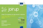 Joinup: The repository for open source IT solutionsec.europa.eu/isa2/sites/isa/files/joinup_workshop_euregionsweek.pdf · 3. New features 4. New synergies 5. Making Joinup “your”