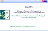 LEADER; Liaison Entre Actions pour le Developpement de l ... · ve İş Geliştirme) için tavsiye mektubu vererek bireysel kırsal turizm yatırımlarını destekler. 1: Kırsal