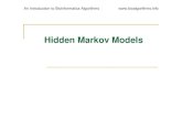 Hidden Markov Modelsmraz/bioinf/BioAlg10-10.pdfAn Introduction to Bioinformatics Algorithms Hidden Markov Model (HMM) • Can be viewed as an abstract machine with k hidden states
