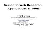 Semantic Web Research: Applications & Tools · 2017-11-16 · Nov. 17, 2009 CENDI Semantic Web Workshop 3 Semantic Web Research at NSF is Fragmented Semantic Web research funding