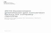 2019 Government greenhouse gas conversion factors for company … · 2020-07-28 · 2019 Government greenhouse gas conversion factors for company reporting: Methodology paper 8 .