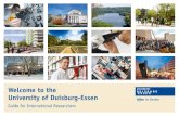 Welcome to the University of Duisburg-Essen€¦ · Welcome to the University of Duisburg-Essen Guide for International Researchers Guide for International Researchers
