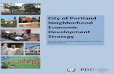 City of Portland Neighborhood Economic Development Strategy€¦ · connect to and compete in the regional economy. This collaborative approach to neighborhood economic development