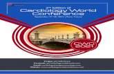 Conference Brochure Cardiology World Conference · 2020-03-06 · About CWC 2020 We are very excited to announce our upcoming “2nd Edition of Cardiology World Conference” to be