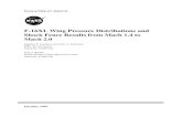 F-16XL Wing Pressure Distributions and Shock Fence Results ... · F-16XL W ing Pressure Distributions and Shock Fence Results from Mach 1.4 to Mach 2.0 Stephen F. Landers and John