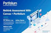 Rethink Assessment With Canvas + Portfolium...PRESENTED BY: Rethink Assessment With Canvas + Portfolium Dr. Karen A. Lee Vice Provost of Assessment & Institutional Effectiveness Point