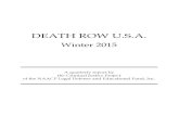 DEATH ROW U.S.A.Winter 2015 (As of January 1, 2015) TOTAL NUMBER OF DEATH ROW INMATES KNOWN TO LDF: 3,019 Race of Defendant: White 1,297 (42.96%) Black 1,257 (41.64%) Latino/Latina