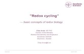 ”Redox cycling” - University of Nebraska–Lincolngenomics.unl.edu/RBC_2017/COURSE_FILES/mon1.pdf · " Redox reactions are often propelled through chains of consecutive redox
