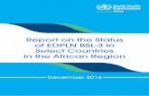 Report on the Status of EDPLN BSL-3 in Select Countries in ... · ratories are a type of containment laboratory used by institutions working with risk group 2 or 3 biological pathogens