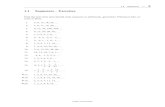 1.1 Sequences Exercises - WordPress.com6 ∙∙∙ Chapter 1 Problem Solving & Set Theory 2006 Vasta & Fisher 1.1 Sequences – Answers to Exercises 1. 28, arithmetic 2. 49, Fibonacci-like