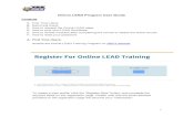 Online LEAD Program User Guide - abc.ca.gov · Access the Online LEAD Training Program on ABC's website. To create a user profile, click the “ Register Now ” button, and complete