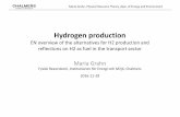 Maria Grahn, Physical Resource Theory, dept. of Energy and ... · Advantages hydrogen and electricity • There are many different options for how to produce electricity and hydrogen