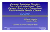 European Sustainable Electricity; Comprehensive Analysis ... · ENERGY INS TU WORK PACKAGES 1. Country-wise analysis for EU-25 2. Anticipation of future electricity demand 3. Electricity