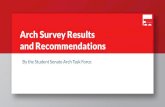 Arch Survey Results and Recommendations · Arch Survey Results and Recommendations By the Student Senate Arch Task Force. Acknowledgements Jade Felder - Director of the Arch Diamond