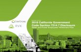 2018 California Government Code Section 7514.7 Disclosure · 12/18/2019  · 2017 as California Government Code Section 7514.7 (the “Code”). • The Code requires California public