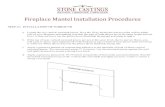 Stone Castings - Canamould.comcanamould.com/wp/wordpress/wp-content/uploads/2020/01/Stoneca… · NATURAL LIMESTONE FIREPLACES Fireplace Mantel Installation Procedures STEP INSTALLATION