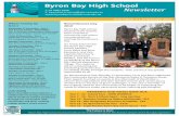 Byron Bay High School Newsletter · Byron Bay High School s an roly on he raional lan o he rawal eole o he Bnalng Naon Byron Bay High School Newsletter Term 4 Week 6 Edition | 2019