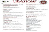 LIBATIONSWhite Pinot Grigio, Domino CA 6/18 Pinot Grigio, Citra, Italy 10/30 Chardonnay, Domino, CA 6/18 Chardonnay, Les Charmes Single Vineyard, France 13/39 Chardonnay, JaM Cellars
