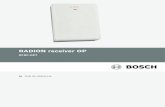 RADION receiver OP€¦ · RADION receiver OP 5 Introducción | es Bosch Security Systems, Inc. Guía de referencia 2015.12 | 03 | F.01U.261.835 1 Introducción Este documento contiene