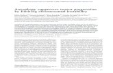 Autophagy suppresses tumor progression by limiting ...genesdev.cshlp.org/content/21/11/1367.full.pdf · Autophagy suppresses tumor progression by limiting chromosomal instability