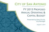 CITY OF SAN A€¦ · FY 2014 Revised Budget . FY 2015 Proposed . FY 2015 PROPOSED BUDGET ... Aug 12 – Sep 17 . 10 Community Budget Meetings Aug 11 – Aug 14 . 5 Delegate Agency