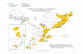 Ontario Lyme Disease Estimated Risk Areas Map: 2019 · 2020-04-29 · Ontario Lyme Disease Risk Map 2019: Estimated Risk Areas 2 . required to establish an estimated risk area, and