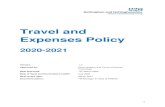 Travel and Expenses Policy...2 CONTROL RECORD Reference Number N&N HR-012 Version 1.0 Status HR Manager Final Author Head of HR & OD Sponsor Executive Director of Transition Operations