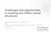 Challenges and opportunities in curating one million ...€¦ · Historical Perspective on Crystallographic 5 Data Sharing •Crystallographic Journals •Z. Krystallog. ... Pre-publication