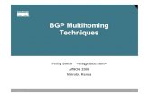 BGP Multihoming Techniques · BGP Multihoming Techniques Philip Smith  AfNOG 2006 Nairobi, Kenya. AfNOG 2006 2 Presentation Slides
