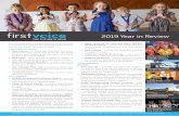 2019 Year in Review - First Voice | The future is hear · rewarding global fundraising and awareness-raising event • National Disability Insurance Scheme (NDIS) improvements for
