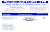 TERRY COUNTY, TX FARMLAND AUCTIONfletcherauctioneers.com/uploads/3/4/8/4/34840316/march_2016_bro… · 1- Bush Hog Husky Module Builder, Cab, 7.00X15 Rub 1- CMC Module Builder, 4