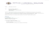 Office of Animal Welfare - Amazon S3...∞ Plans include triage plans to meet institutional and investigators’ needs (Guide, p 35) X ∞ Plans define actions to prevent animal injury