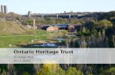 Ontario Heritage Trust · • Increase income generated from commercial activities. • Expand fundraising activities and increase grants and sponsorships. • Enhance our understanding