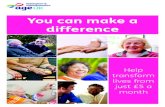 You can make a difference - ageuk.org.uk · enclose your name, address and contact number with the cheque. • Other ways to donate - You can donate in memory of a loved one, leave