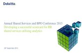 Annual Shared Services and BPO Conference 2013 Developing ... · Introduction - scorecards in a SSC / BPO environment 3 Annual Shared Services & BPO Conference 2013 rd Standard reports