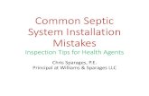 Common Septic System Installation Mistakes Weds 9 00conference.mhoa.com/wp-content/uploads/2018/11/Common-Septic … · Access Cover Septic Tank Tee at Baffle Wall. Septic Tanks Valve