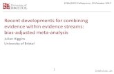 Recent developments for combining evidence within evidence streams: bias-adjusted meta ... · 2017-11-08 · A final meta-analysis (4 studies of another exposure) Size of bias Our