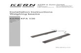 Installation Instructions Weighing beams · KERN & Sohn GmbH Ziegelei 1 D-72336 Balingen . E-Mail: info@kern-sohn.com Phone: +49-[0]7433- 9933-0 Fax: +49-[0]7433-9933-149 : Internet: