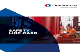 SAFETY line card - Onesource Distributors...Crews by MCR Safety FibreMetal by Honeywell SureWerx Protective Industrial Products (PIP) Radians Uvex by Honeywell Arc Flash Services HEARING
