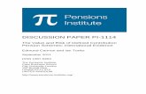 DISCUSSION PAPER PI-1114 · In a DC scheme, an individual builds up his or her own pension fund to provide an . 2. James (1997), Poterba, Venti and Wise (1998), Miles and Timmermann