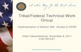 Tribal/Federal Technical Work Group · 11/8/2011  · • 6/27/2011 – updates provided to tribal leaders via HHS Region V Quarterly Tribal Workgroup meeting (via conference call)