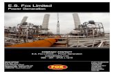 E.S. Fox Limited · E.S. Fox Limited — Power Generation sales@esfox.com 905 - 354 - 3700 x 1210 ISO CSA ASME ISO 9001:2015 ISO 14001 ISO 18001 CSA N285.0 Nuclear Material Supply