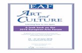 ART CULTURE and - AIAP/IAA EAF 2016.pdf · A look back on the Bringing the voice of young artists to the European level A gathering of artists, critics, ... the participants were