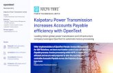Kalpataru Power Transmission increases Accounts Payable ... · Kalpataru Power Transmission Limited Industry • Power transmission and infrastructure Solutions • OpenText™ Vendor