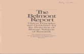 THE BELMONT REPORT: ETHICAL PRINCIPLES ... - Prison Legal … · Three principles, or general prescriptive judgments, that are relevant to research involving human subjects are identified