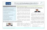 Financial Inclusion Newsletter...Financial Inclusion Newsletter 3 Building Blocks, from page 2 Building Blocks/p4 savings, and insurance. They need to balance basic math—like calculating
