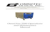 OmniAire 2200 Operations and Maintenance Manual · Final Filter: HEPA 99.97% @ 0.3 micron,, particle board frame, 24”x 24”x11.5” ... Troubleshooting Your Omnitec Design machine