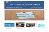 DEPARTMENT OF Social Work - DePaul University · gender identity and expression, immigration status, political ideology, race, religion, sex, and sexual orientation. Social workers