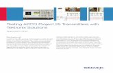 Testing APCO Project 25 Transmitters with Tektronix Solutions · safety, new digital land mobile radio (LMR) communications ... 1. adjacent channel power ratio measurement to determine