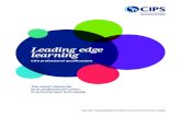 Leading edge learning - CIPS 2019 onwards/Sales... · The smart choice for your professional career in procurement and supply Leading edge learning CIPS professional qualifications